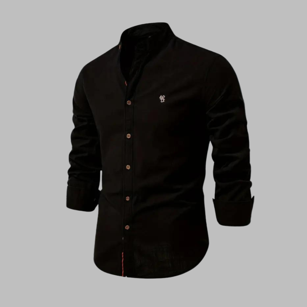 Trendy Long-Sleeve Polo Shirt for Men