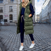 Long Padded Gilet with Hood and Pockets - Taylor