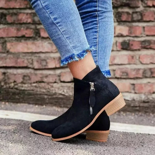 Women's Ankle Length Orthopedic Boots | Zipper