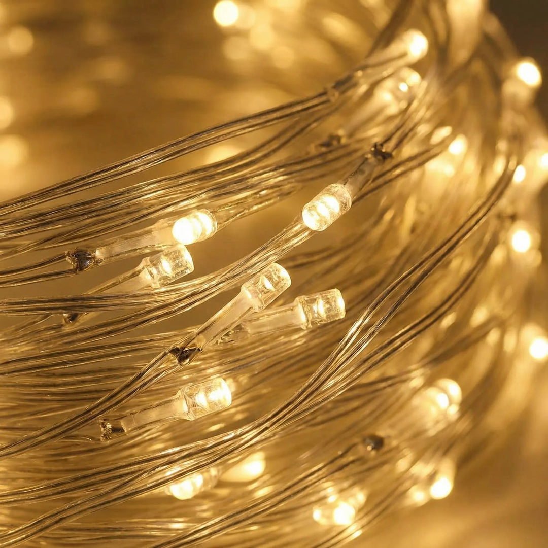 Warm White LED Curtain Lights for Indoor and Outdoor Use - Glowdrop