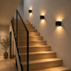 Luxe cordless wall light | square sensor light | aluminum 10 x 10 cm