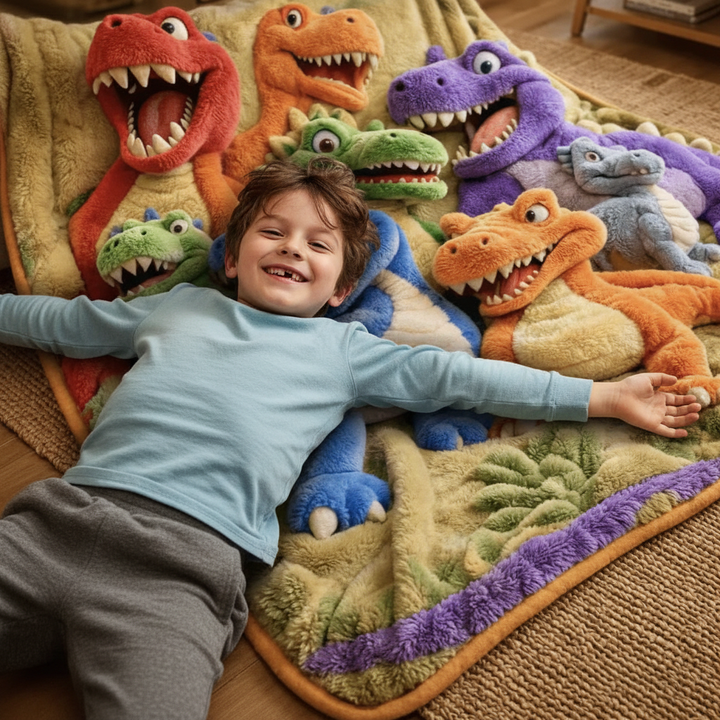 Dino Dream Blanket – Ultra Cuddly and Playful Comfort