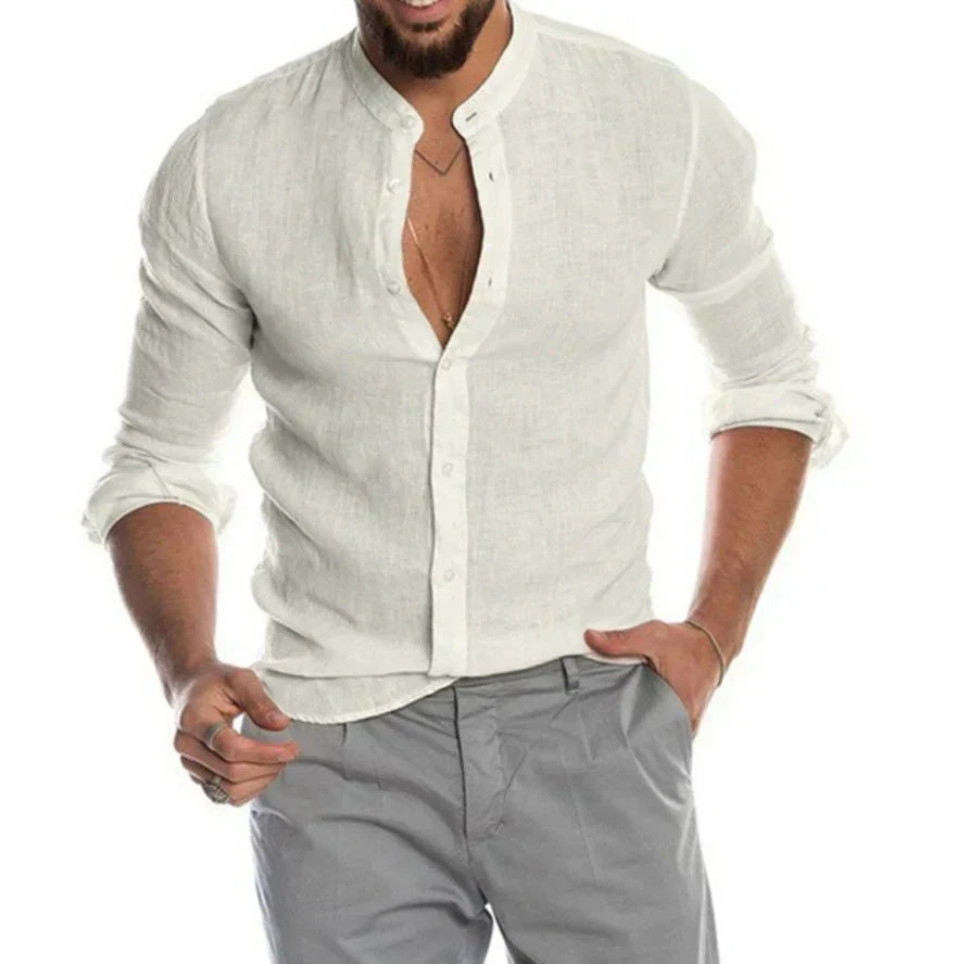 Men’s Breathable Linen Shirt