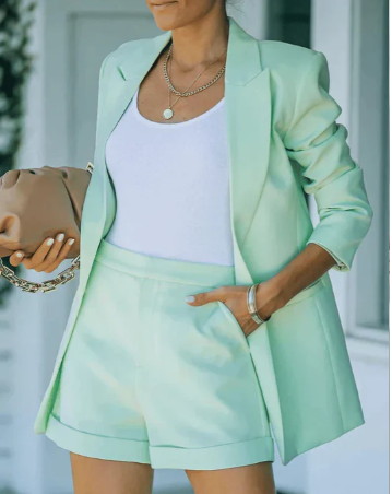 Women’s Two-Piece Blazer and Shorts Set