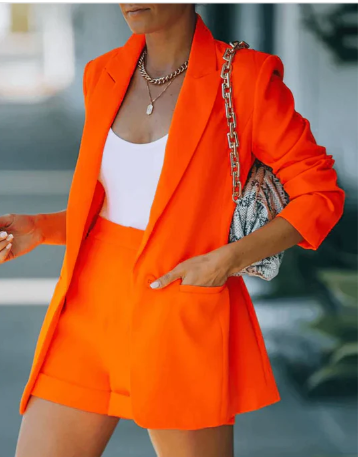 Women’s Two-Piece Blazer and Shorts Set