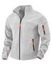 Men's Fleece Jacket with Stand-Up Collar, Windproof and with Stretch Fit