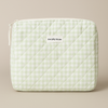Plaid Quilted Cosmetic Organizer Bag