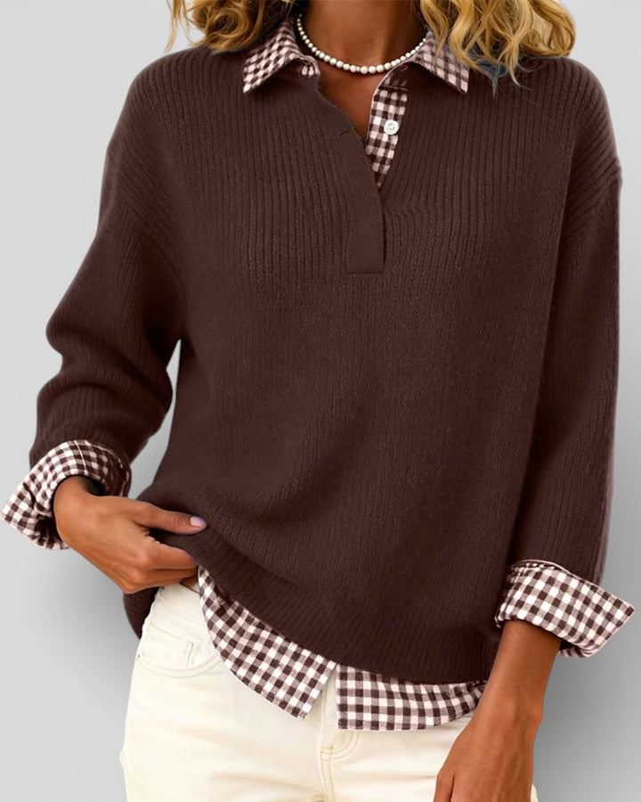 Smart Knitted V-Neck Sweater