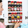 Adhesive Spice Rack Clips with Cabinet Door Storage Strips Set of 4 Gripper