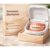 Affordable Removable Dentures with Flexible Cushion Grip Full Arch Set Cleaning