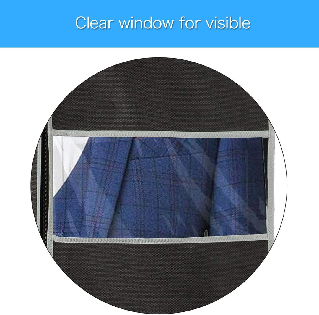 Breathable Garment Bag Set – 5-Pack of Clothes Storage Covers with Viewing Window