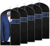 Breathable Garment Bag Set – 5-Pack of Clothes Storage Covers with Viewing Window