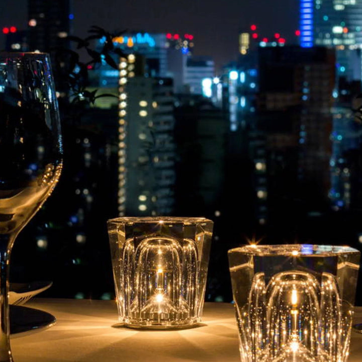 Rechargeable Crystal Table Lamp with Diamond Design – Luxury Edition