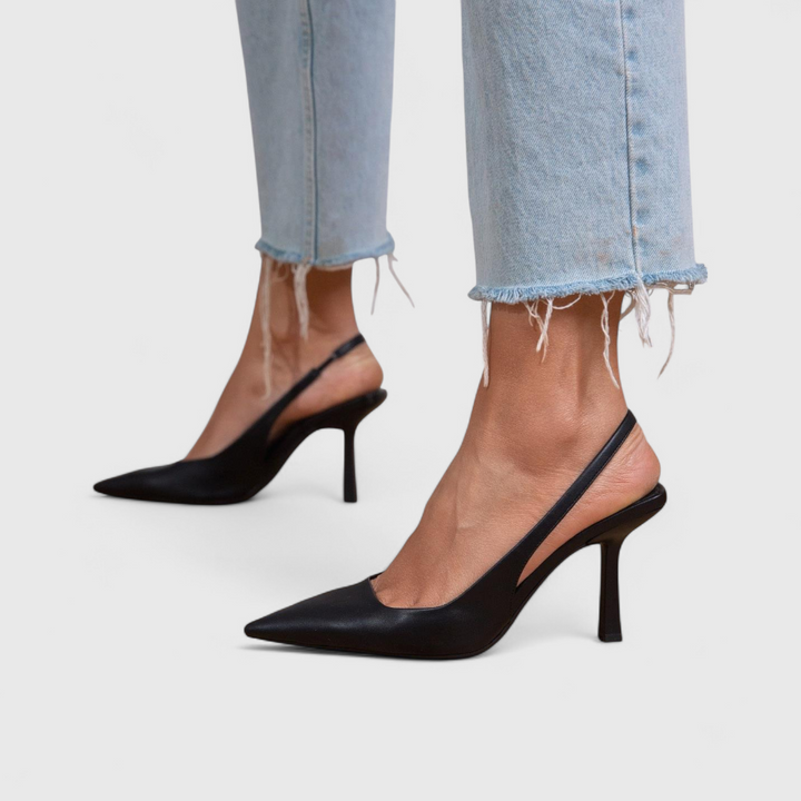 Women's Orthopaedic Heels with Pointed Toe - Stiletto Court Shoes