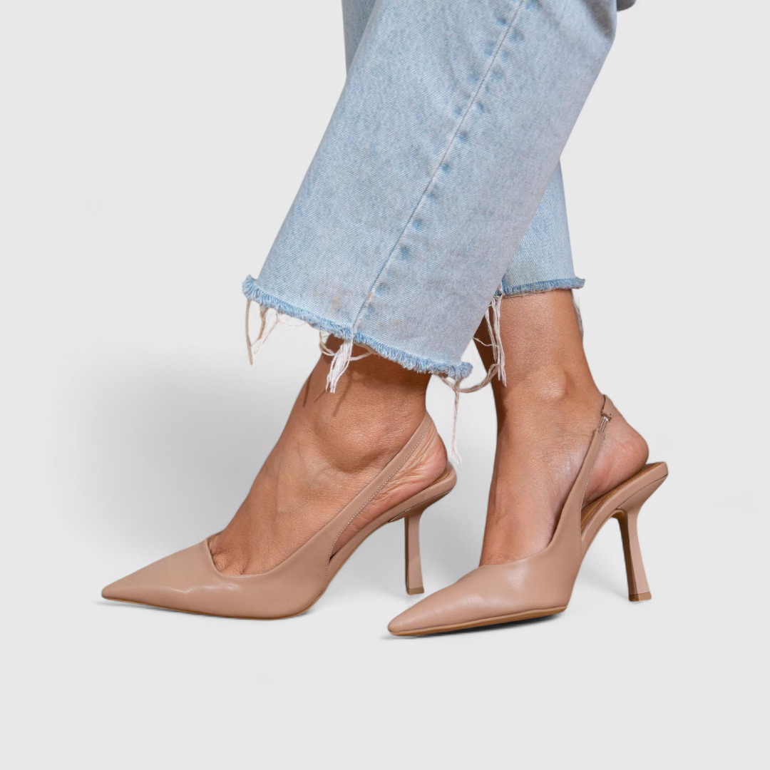 Women's Orthopaedic Heels with Pointed Toe - Stiletto Court Shoes