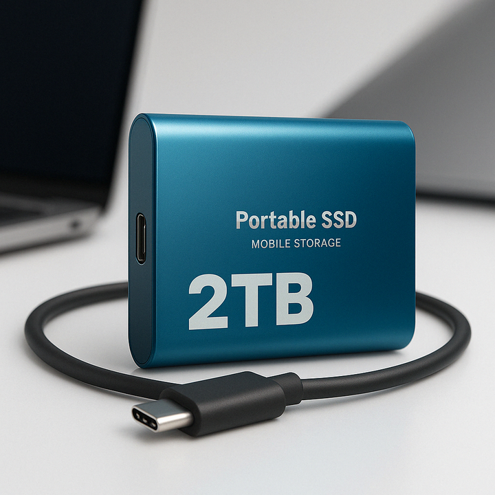 Portable High-Speed SSD Storage, USB-C 1050 MB/s (2 TB)