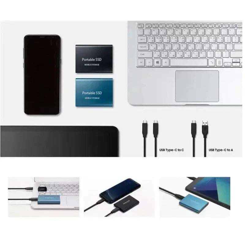 Portable High-Speed SSD Storage, USB-C, 1050 MB/s (64 GB)