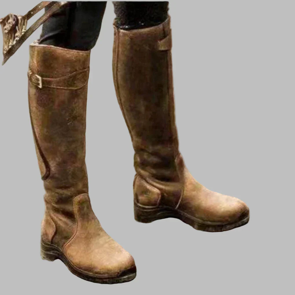 Women's Orthopaedic Leather Boots with Extra Foot Support