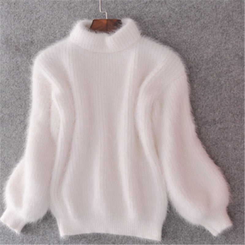 Mohair-Blend Turtleneck Sweater