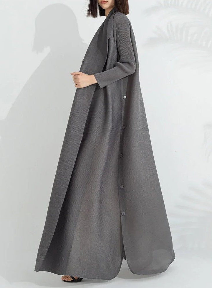 Elegant Overcoat with Wrap Front and Tie Belt for Women