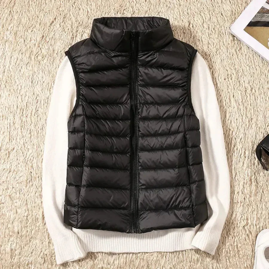 Wind-resistant Women's Bodywarmer with Zipper