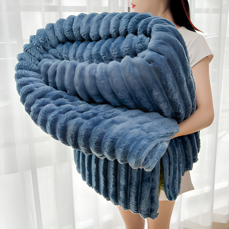 Chunky Knit Textured Throw for Sofa or Bed | Large