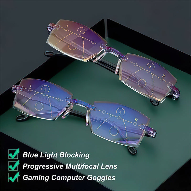 Advanced Multifocal Blue Light Blocking Reading Glasses - SapphireView