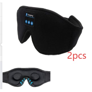 Bluetooth Sleep Mask with Silk and Weighted Design Built-In Headphones and 3D Memory Foam for Eyes