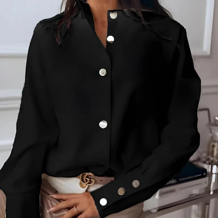 Women’s Slim-Fit Button-Up Shirt – Elegant & Versatile