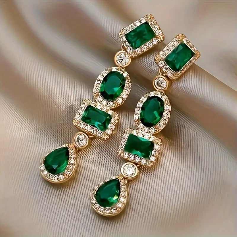 Elegant Gold Earrings with Delicate Pendants