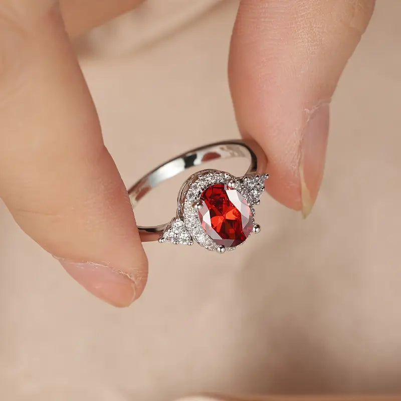 Elegant white gold ring with subtle cubic zirconia detail