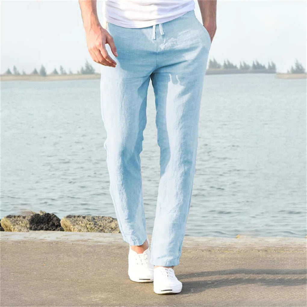 Men's Linen Trousers - Casual Style for Warm Days