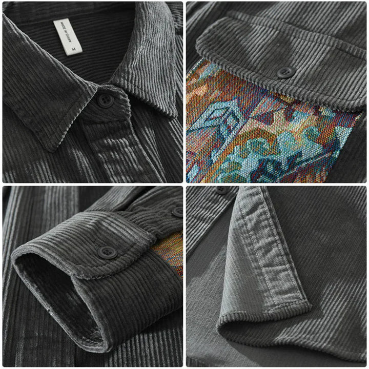 Men's Vintage Long Sleeved Shirt - Classic Style with Timeless Appeal