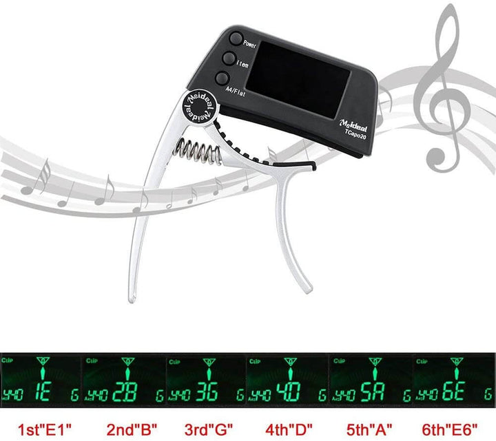 2-in-1 Guitar Capo & Tuner – TuneGrip