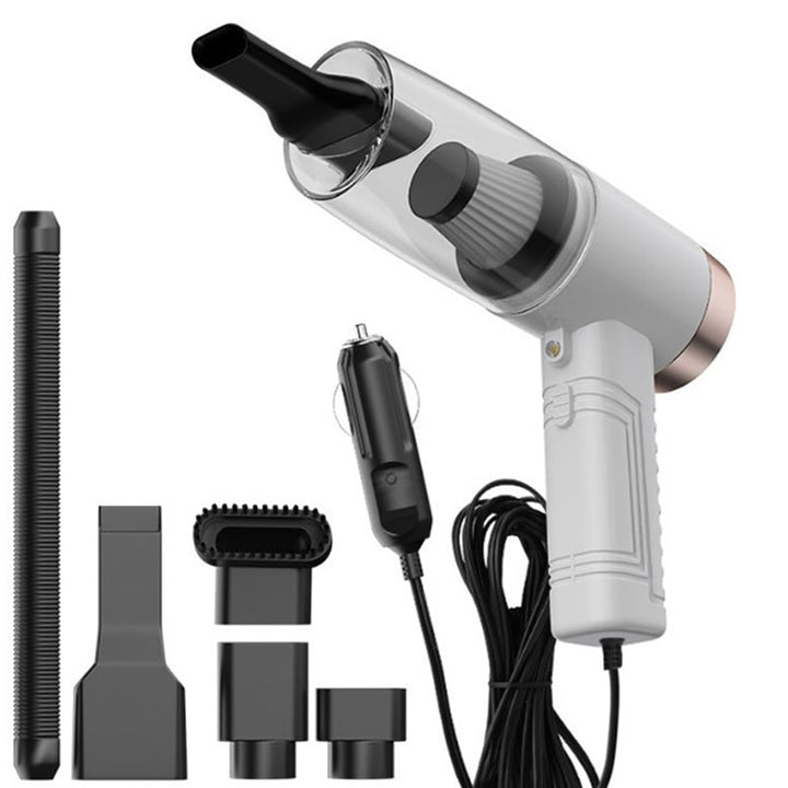 Car Vacuum Cleaner Handheld with 12v Corded Power and Crevice Brush Attachments