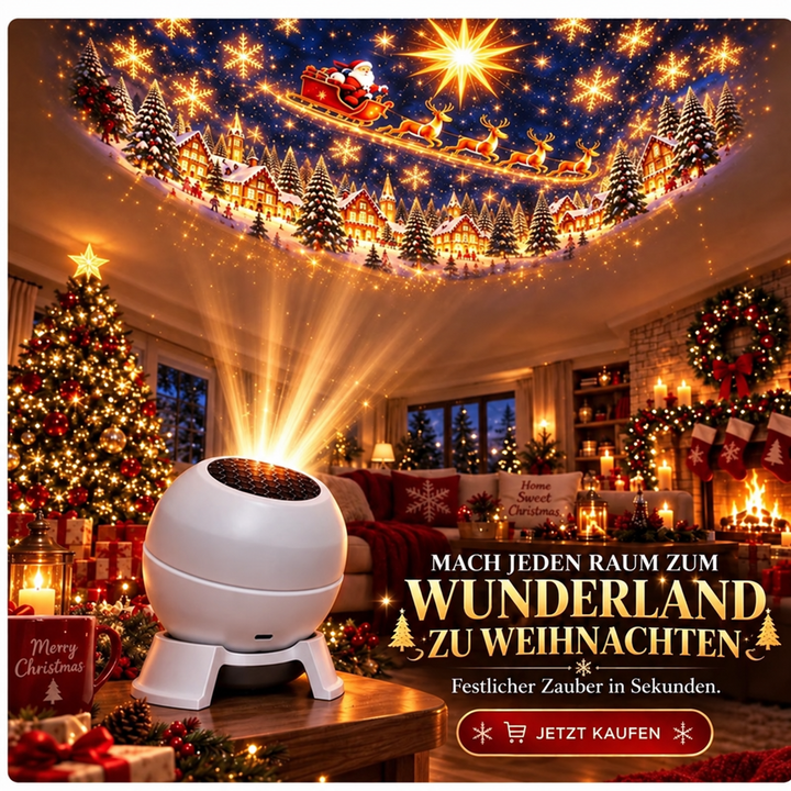 Christmas Projector Night Light for Walls and Ceilings – USB-Powered Holiday Decor