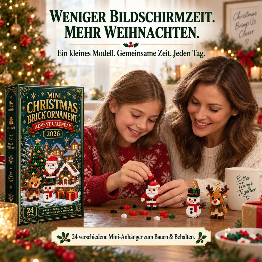 Christmas Advent Calendar with 24 Mini Building Block Sets