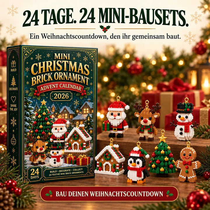 Christmas Advent Calendar with 24 Mini Building Block Sets