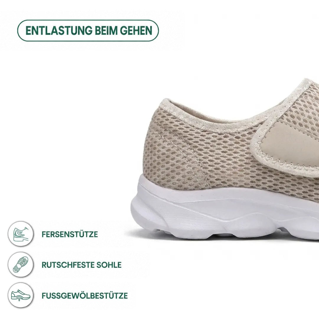 Comfortable Orthopedic Walking Shoes with Hook-and-Loop Strap for Wide or Swollen Feet