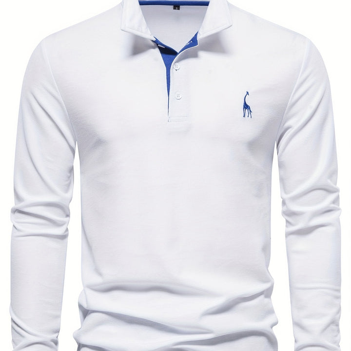 Comfortable Men's Long-Sleeved Polo Shirt