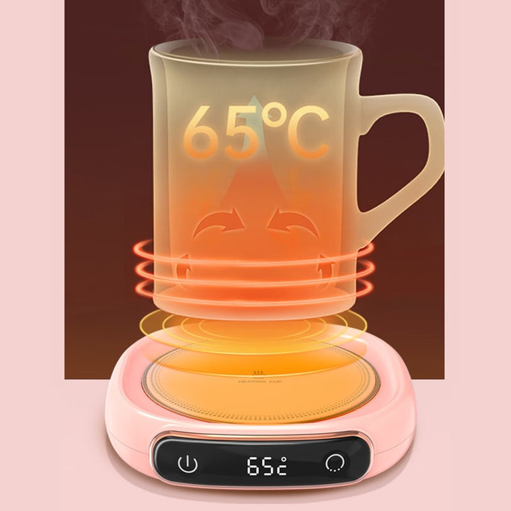 Coffee Mug Warmer and Cup with Digital Temperature Display and Heating Plate for Desk