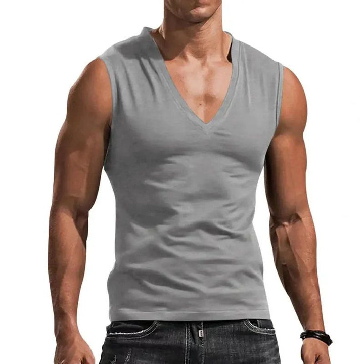 Mouwloos en comfortabel zomershirt voor heren, perfect voor warme dagen.