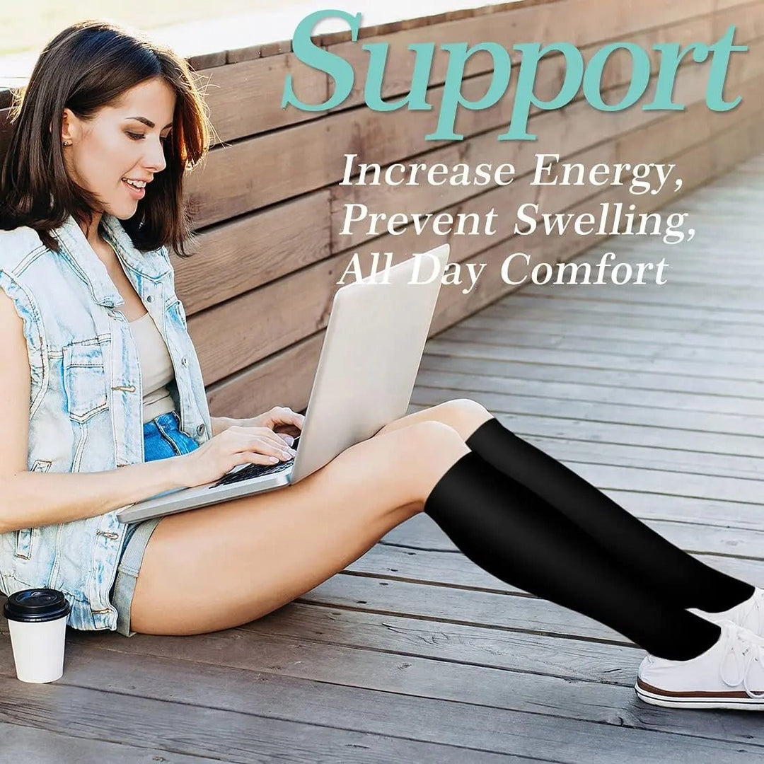 Compression Socks Support and Moisture Wicking Knee-High Reinforced Heel