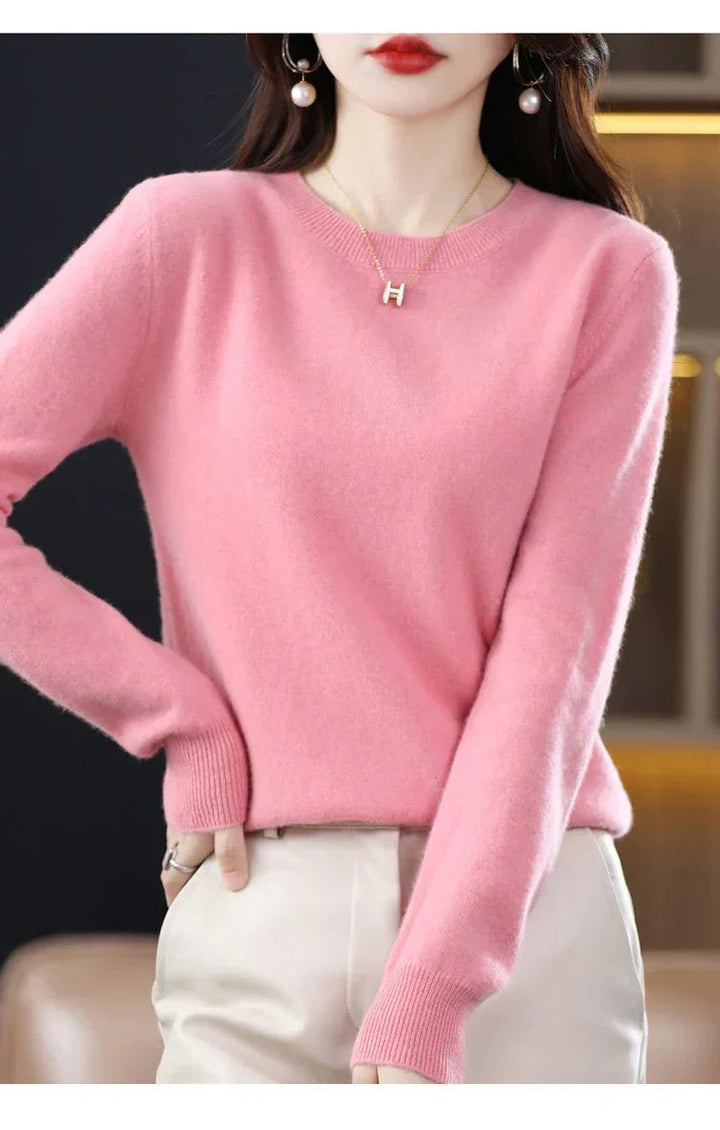 Crew Neck Cashmere Sweater for Women