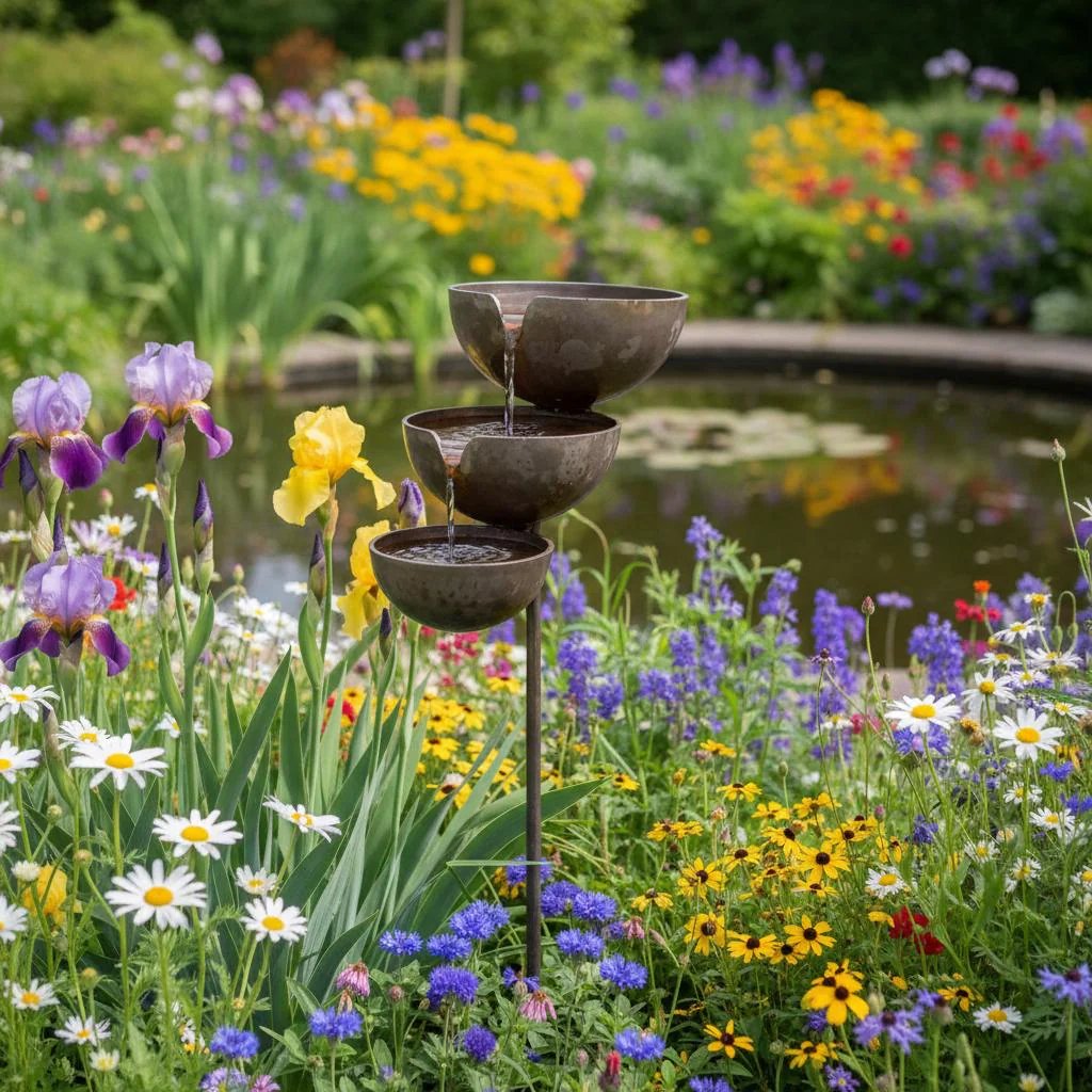Rain Collector Bird Bath - Natural Water Source for Birds & Bees
