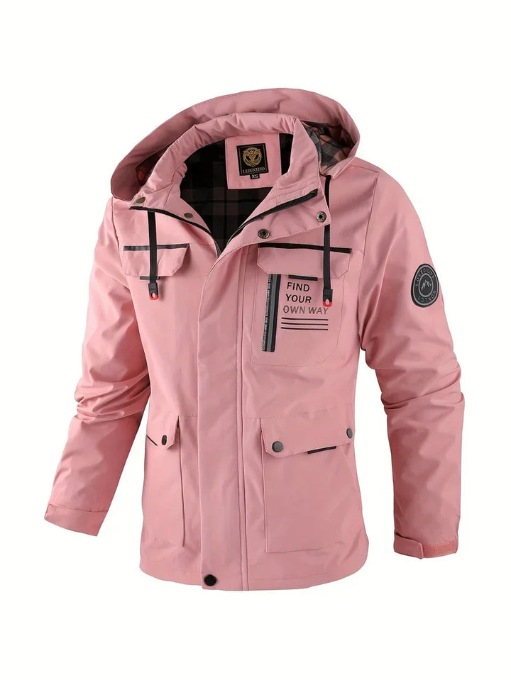 Men's Waterproof Winter Coat with Hood and Lined Interior