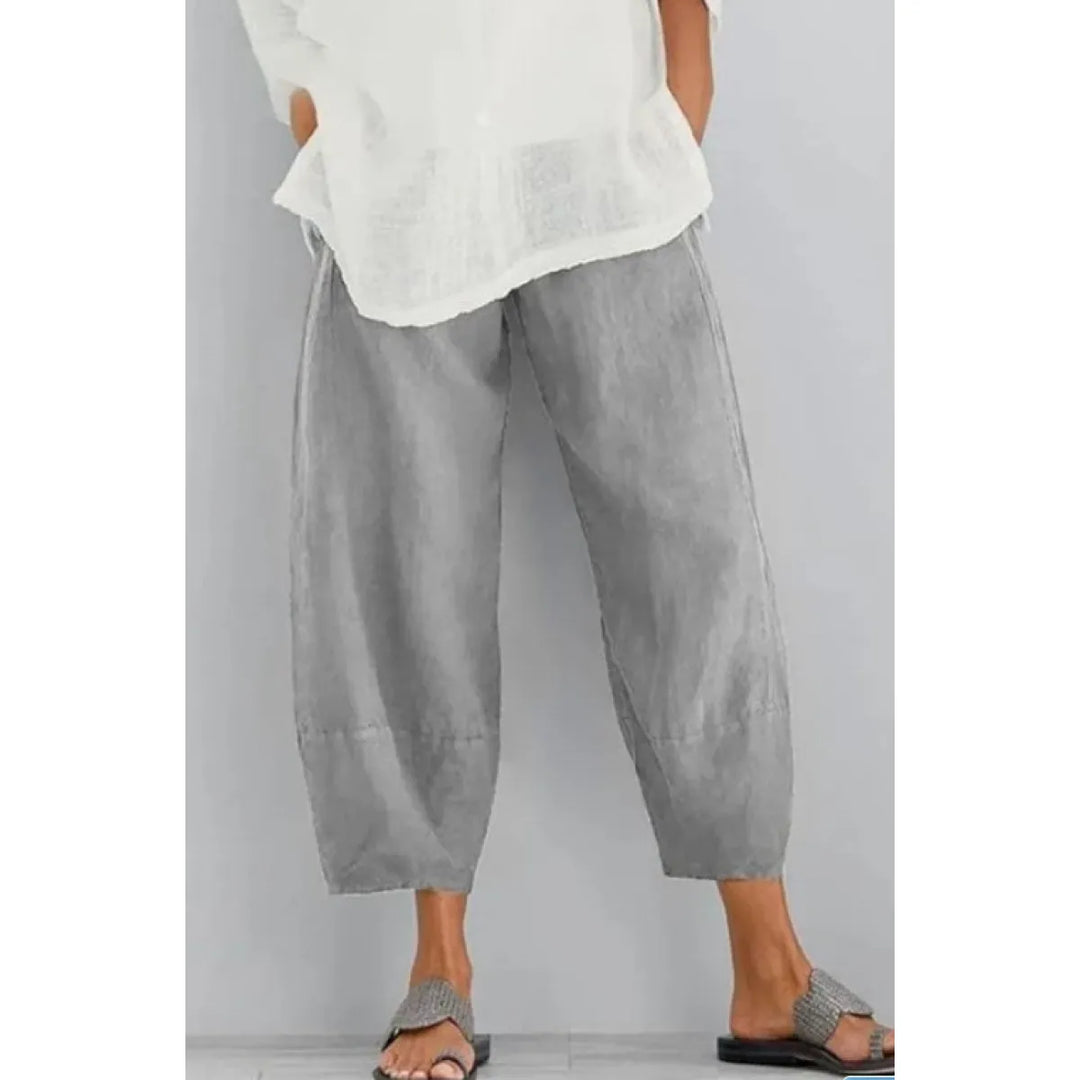 Women's Pants with Elasticated Waist and Wide Leg