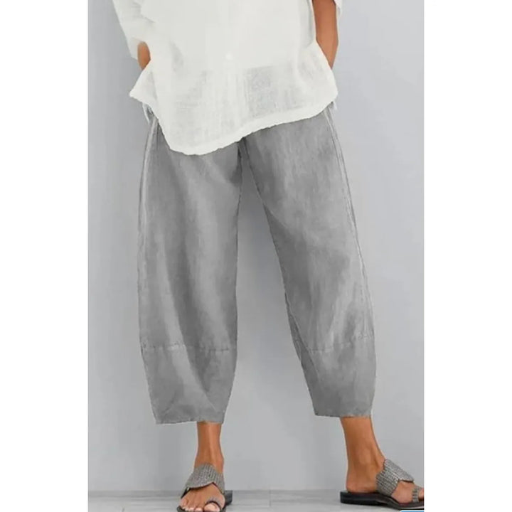 Women's Pants with Elasticated Waist and Wide Leg