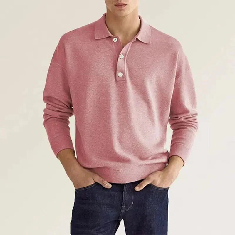 Long Sleeve Polo Shirt for Men