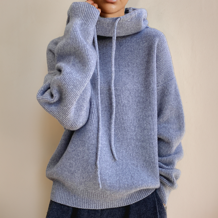 Merino Wool Women's Roll Neck Sweater - Lena